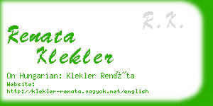 renata klekler business card